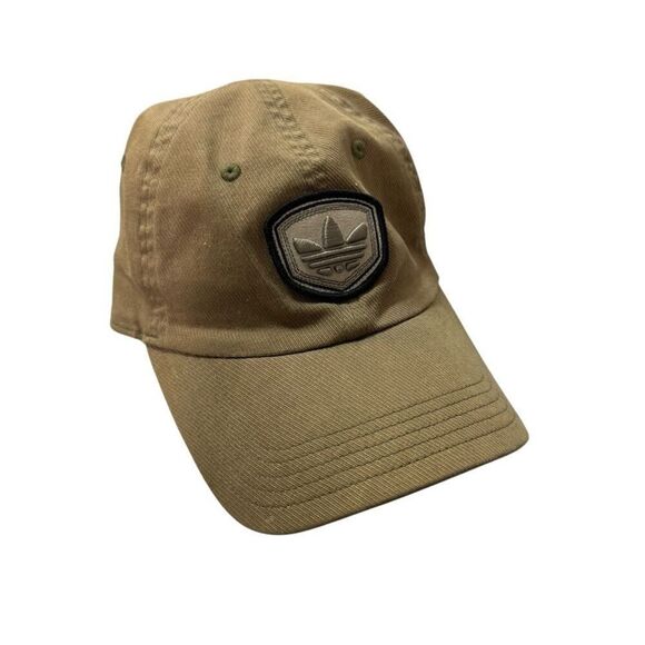 Adidas Hat Cap Stretch Fit Green Embroidered Trefoil - Picture 1 of 7